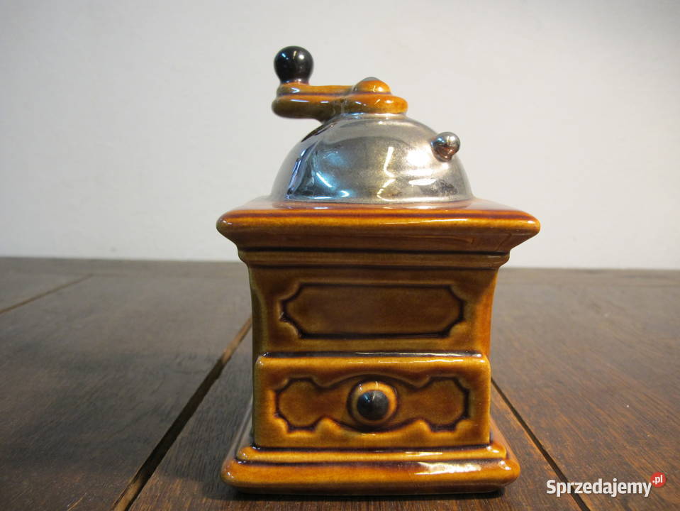 Figurka skarbonka młynek do kawy ceramiczny