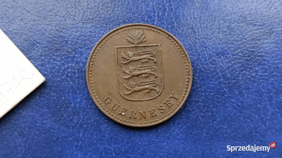Stare monety 4 doubles 1945 Guernsey Lesko
