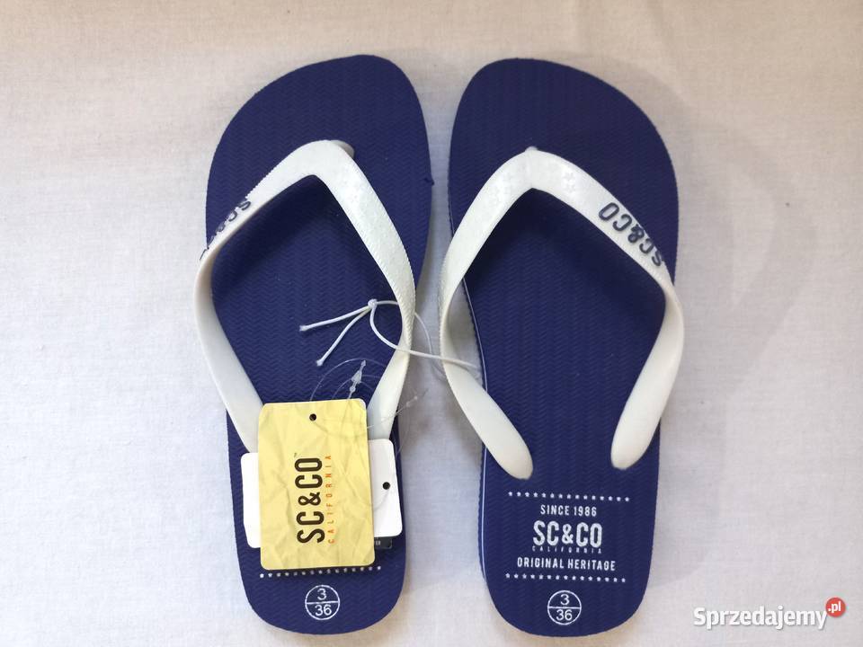 Klapki niebieskie Japonki r 36 SCCO Unisex dobra podlaskie Białystok