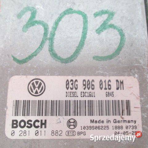KOMPUTER VW AUDI SEAT SKODA 0281011882 Rakoniewice