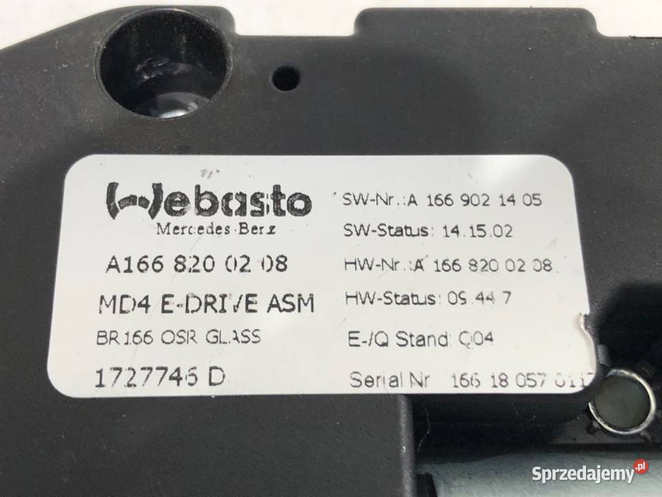 SILNIK SZYBERDACHU MERCEDES GLE A1668200208 1518 sprzedam