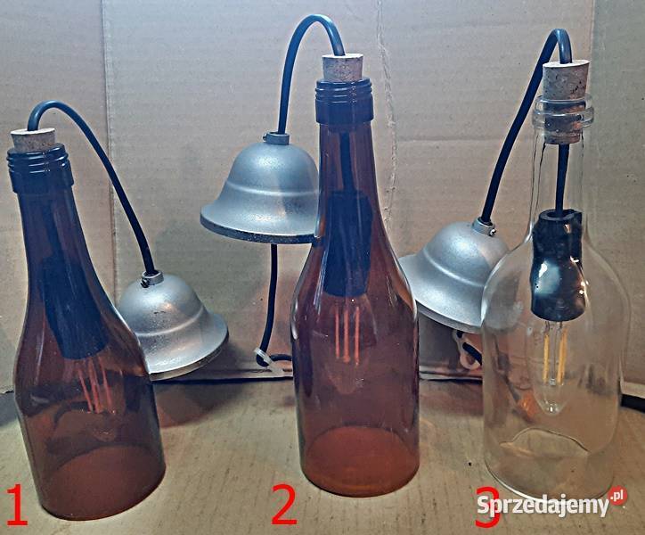 Lampa oprawa oprawy wiszące z butelek kreatywna Ostrów Wielkopolski