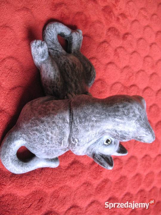 KOT Całujące się koty 12 x 19 x 13 szara rzeźba mazowieckie Siedlce