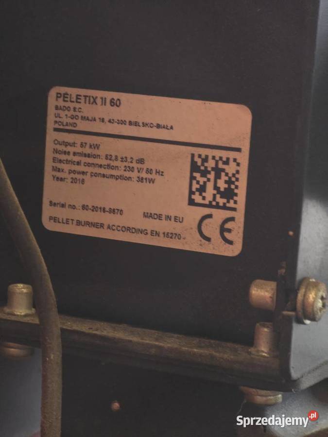 Kocioł piec CO na pelet 56 kW podlaskie Łomża sprzedam