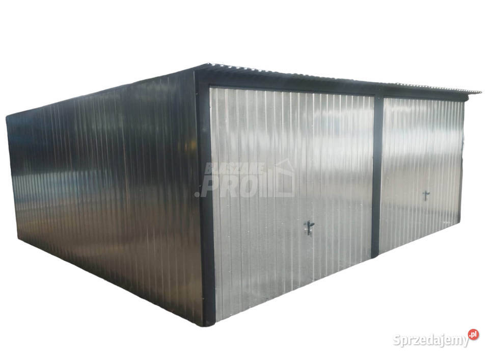 Garaz blaszany 6x5 2x Brama uchylna ocynk spad w Czersk