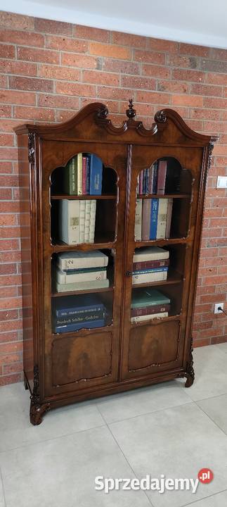 Piękna biblioteka witryna Ludwik Filip antyk Łagów sprzedam