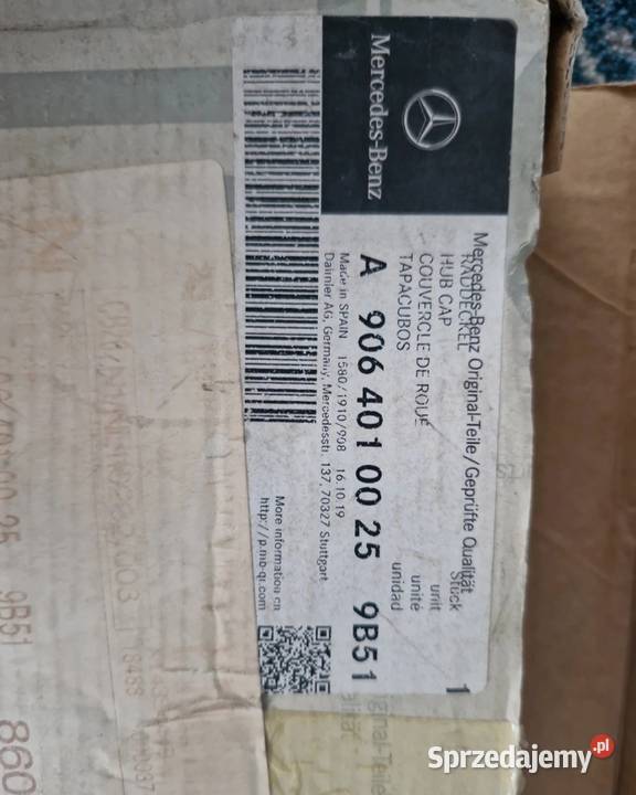 Mercedes sprinter W906 dekiel kołpak A9064010025 osobowe Międzychód