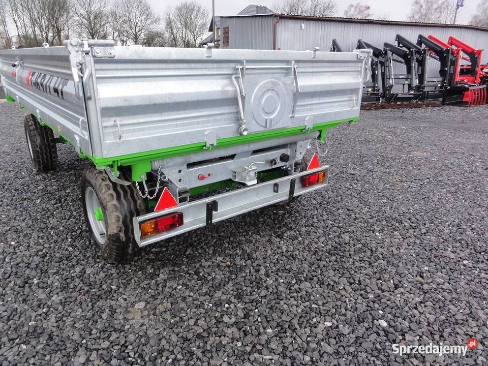 Przyczepa Dwuosiowa 4T6T8T Cynkomet Wywrot 3 nieuszkodzony Przyczepy rolnicze Legnica