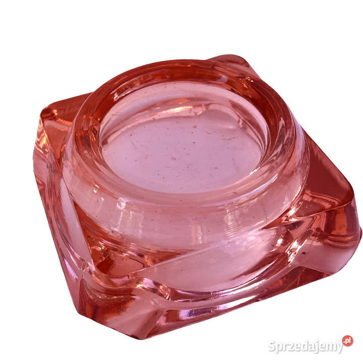 Czerwona łososiowa szklana popielnica HSG sprzedam