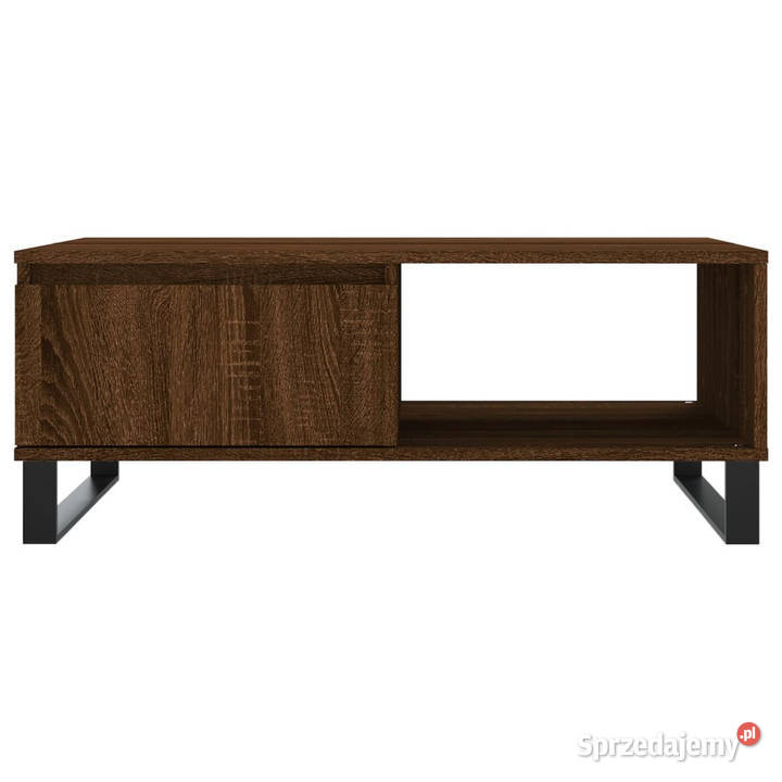 Stolik kawowy brązowy dąb 90x60x35 materiał Warszawa