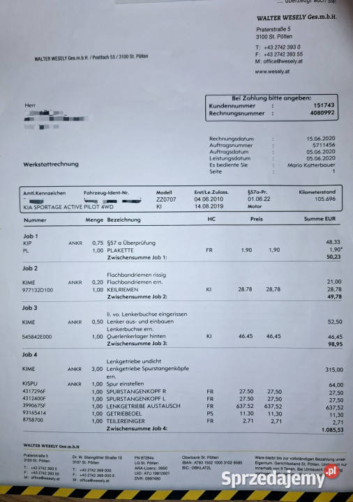 Kia Sportage 4X4 ŁADNA 20benzyna tempomat centralny zamek Olsztyn