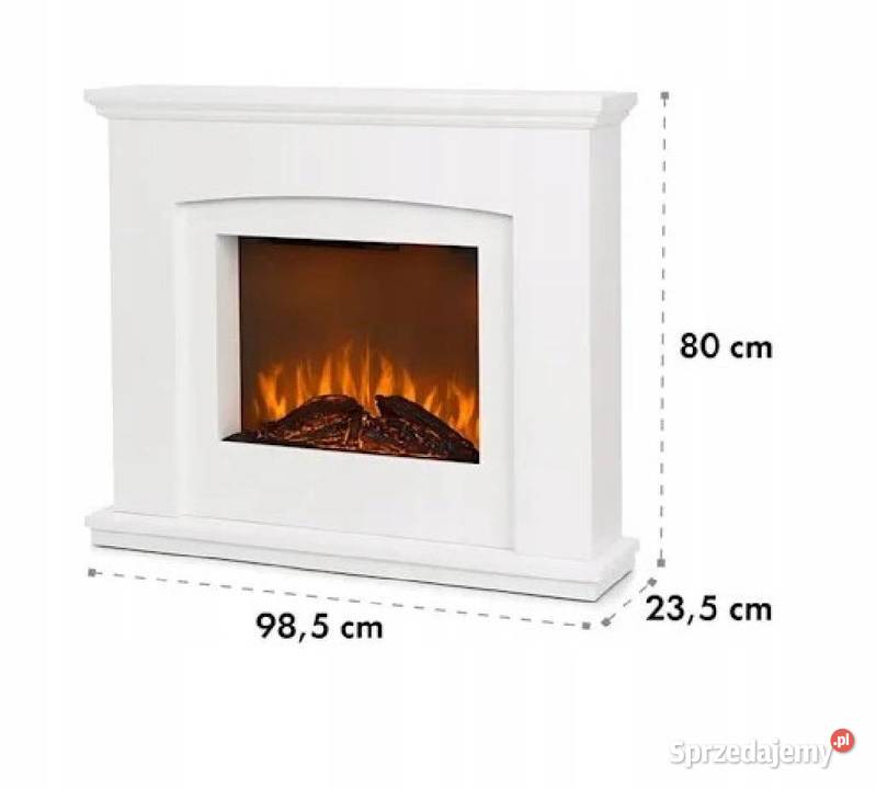 Piekny nowy kominek LED ogień prawdziwy 30 ceny biały dolnośląskie Wrocław