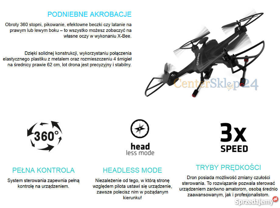 Duży dron 62 OVERMAX XBee Drone 52 FPV WIFI Poznań