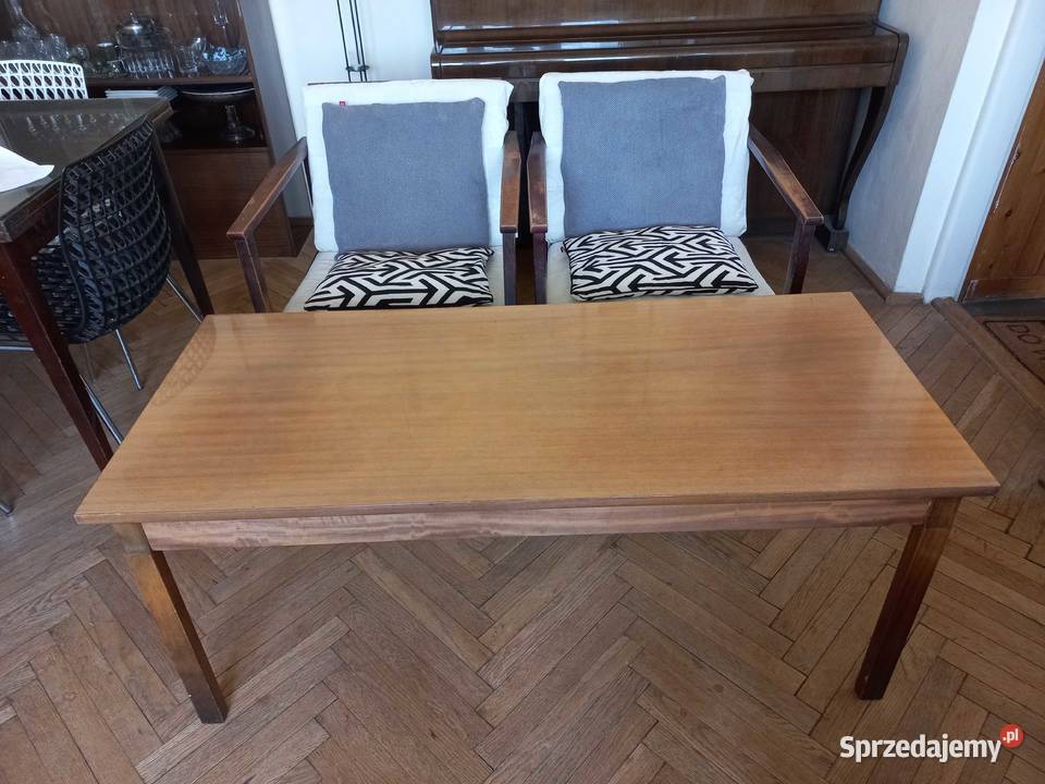 Fotele PRL ze stolikiem kawowym Lublin sprzedam