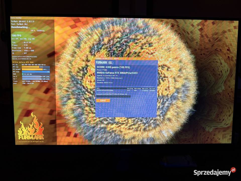 Komputer gamingowy RTX 3060 12 GB i59400F 20 GB sprzedam