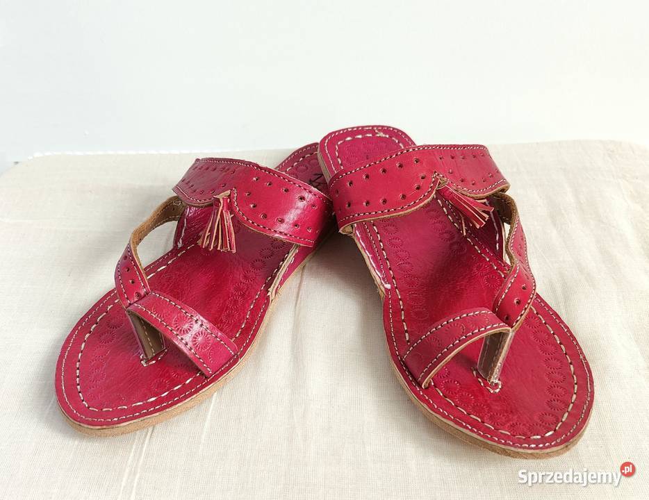 Skórzane japonki kohalpuri 37 orientalne boho Szczecin