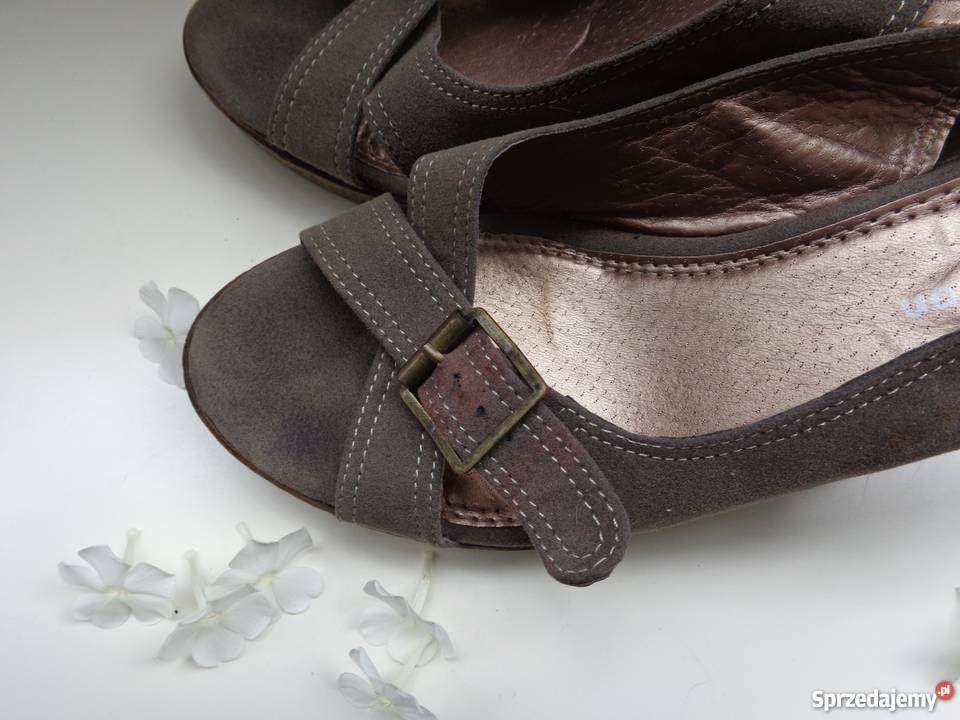 Sandały rozmiar 38 na korkowym koturnie wys 95 Warszawa sprzedam