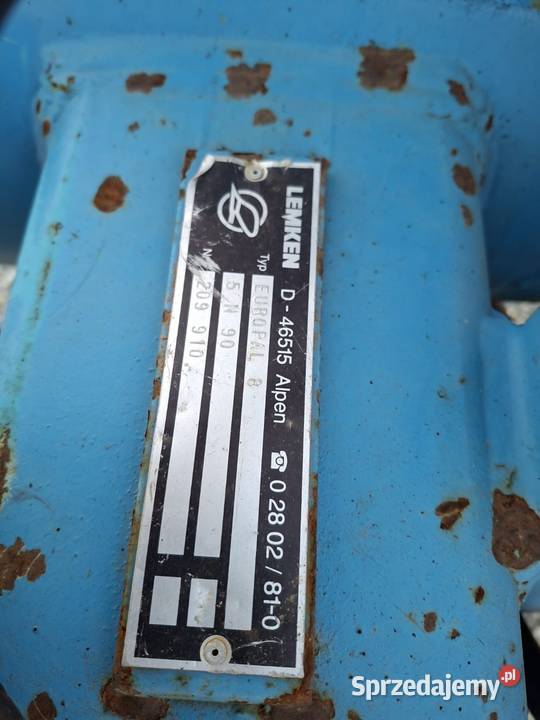 PŁUG LEMKEN EUROPAL 8 z wałem PACKERA ażurowy Bolesławiec