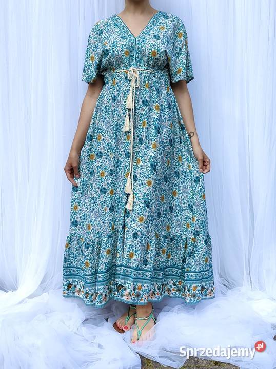 Sukienka boho S 36 M 38 bohemian hippie etno na zachodniopomorskie Szczecin