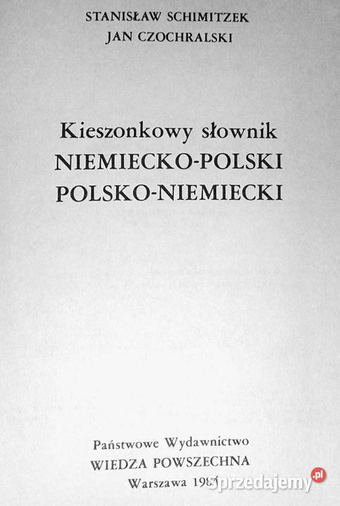 Kieszonkowy słownik niemieckopolski twarda Chełm