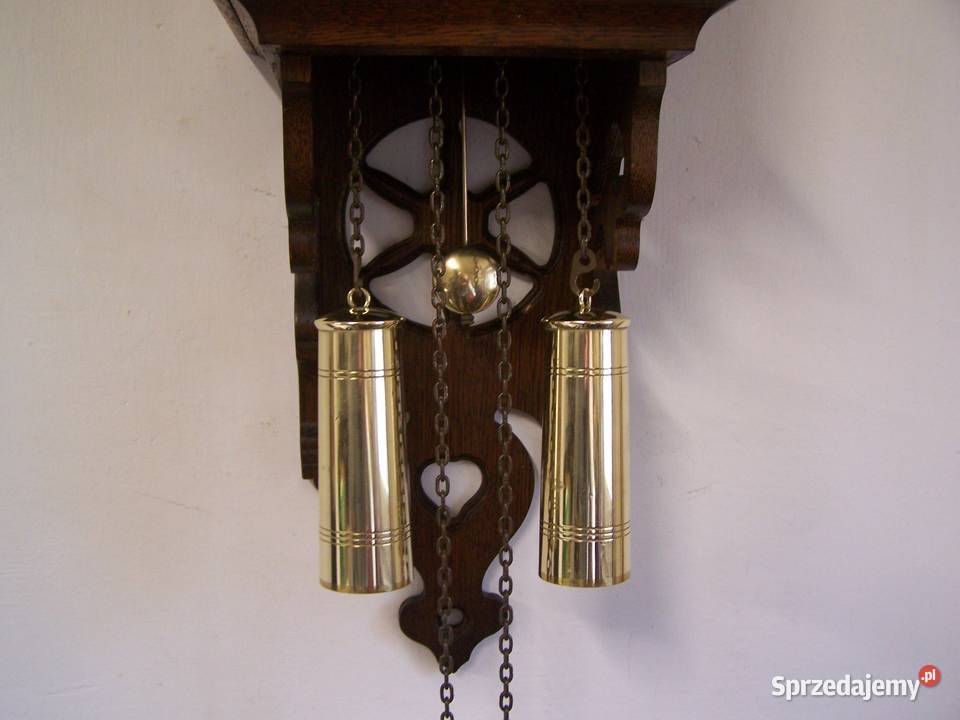 Zegar wiszący Hermle ręcznie malowany z wagami Koszalin