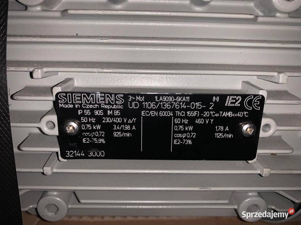 Silnik 1LA90904KA10 Siemens 075kW Warszawa