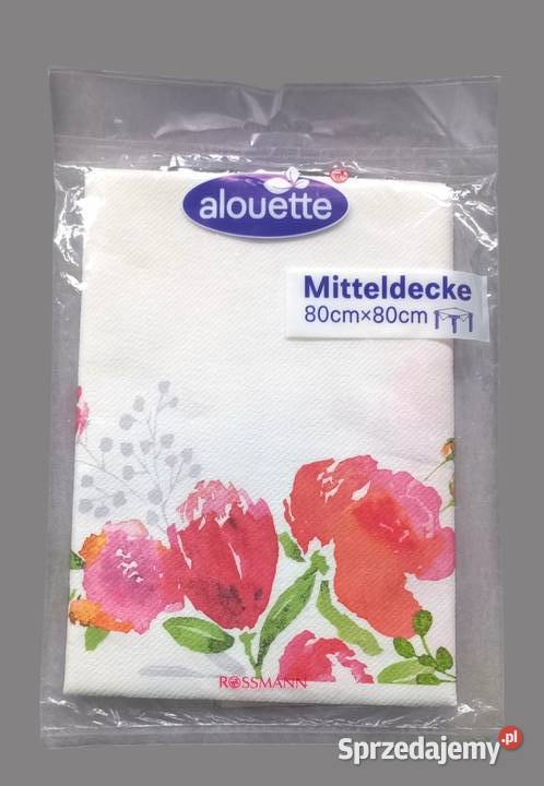 Obrus Alouette kwiatki 80x80 Rossmann Chrzanów