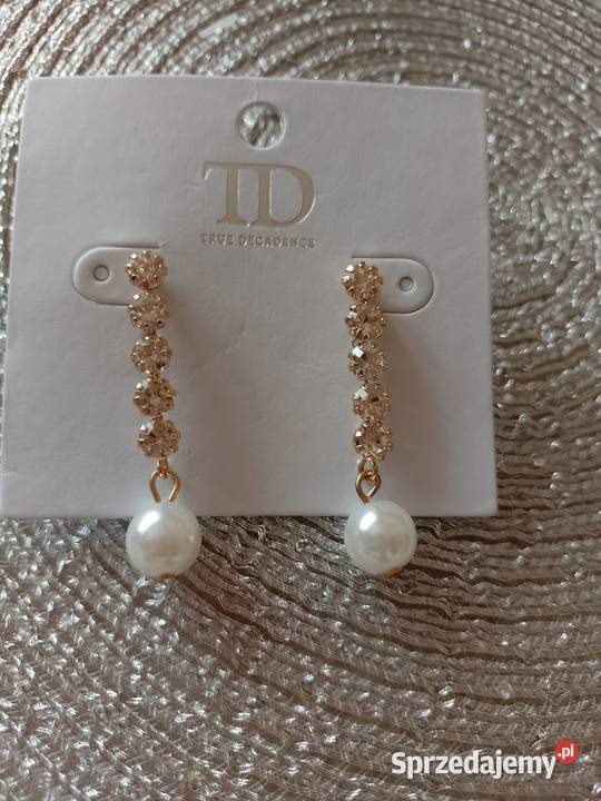 Bogato zdobione kolczyki ślubne z Londynu NOWE Kraków