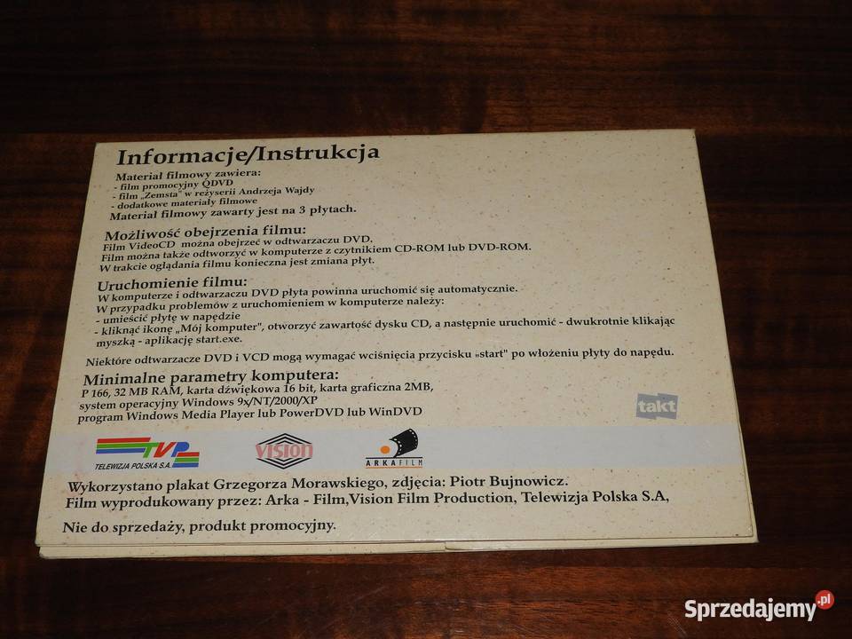 Film Zemsta VCD Filmy Przemyśl