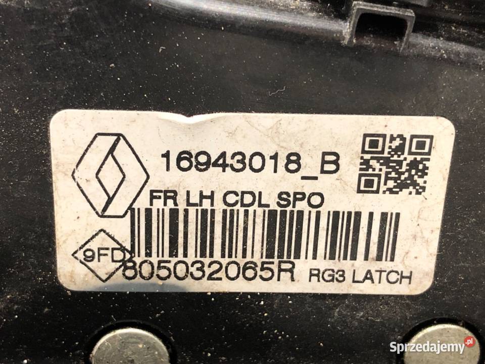 ZAMEK DRZWI LEWY PRZÓD RENAULT MEGANE IV Zamki, wkładki i kluczyki Części samochodowe