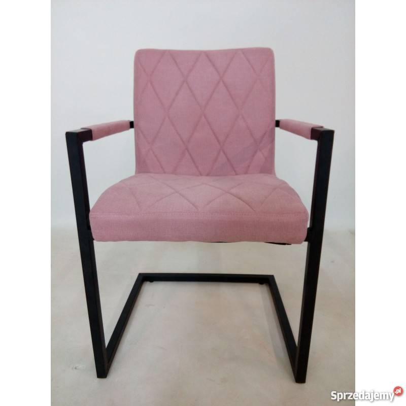 Krzesło Denmark na płozie różowe Label51
