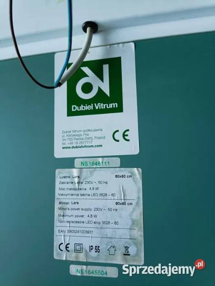 lustro 80x60 z podświetleniem led mazowieckie Warszawa sprzedam