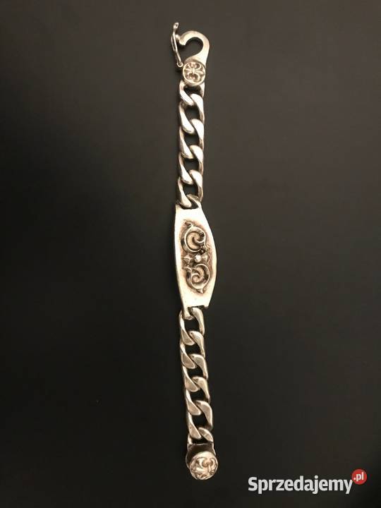 Bransoletka męska srebro pr 925 z liliami mazowieckie Warszawa