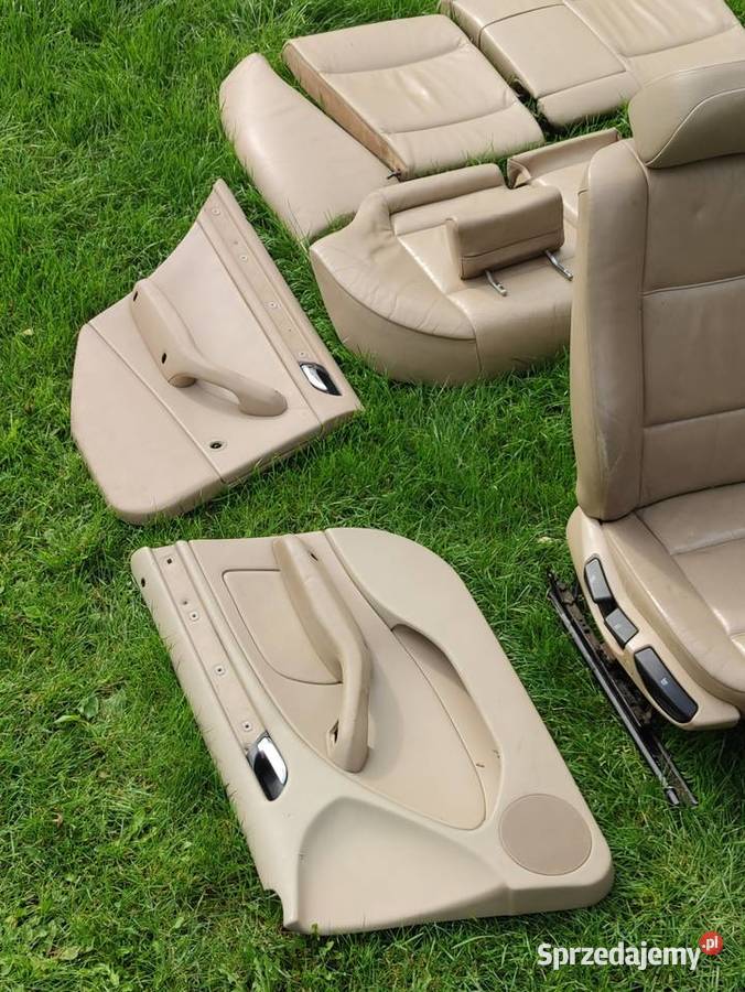 Fotele kanapa skóra beż sedan bmw e46 części Rok produkcji 1998 Kołobrzeg