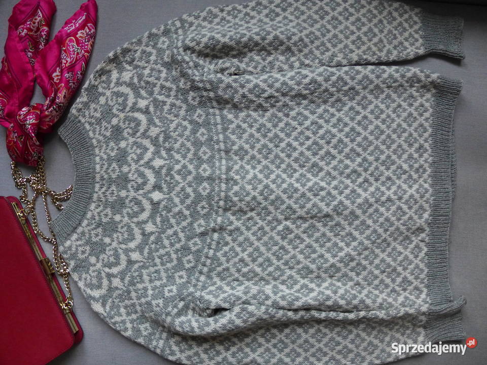 HANDMADE wełniany sweter ręcznie robiony Warszawa sprzedam