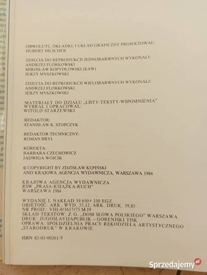 Stanisław Wyspiański Zdzisław Kępiński 1984