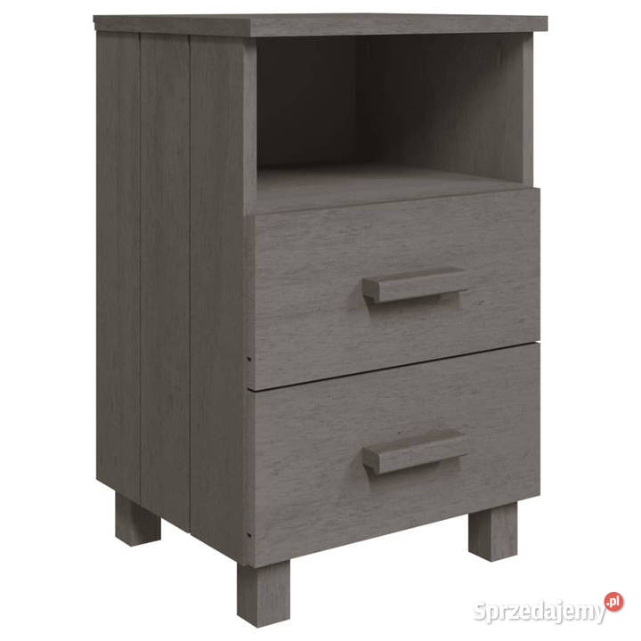 Szafka nocna HAMAR jasnoszara 40x35x62 drewno Nocne Warszawa