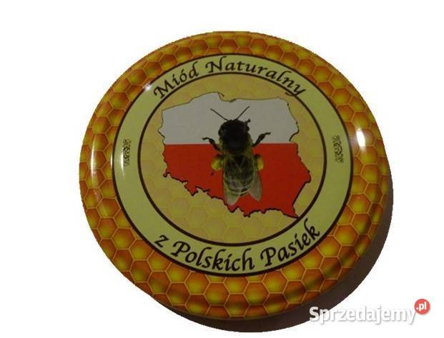 Zakrętki do słoików MIÓD FI82 MIÓD POLSKI MAPA wielokolorowy
