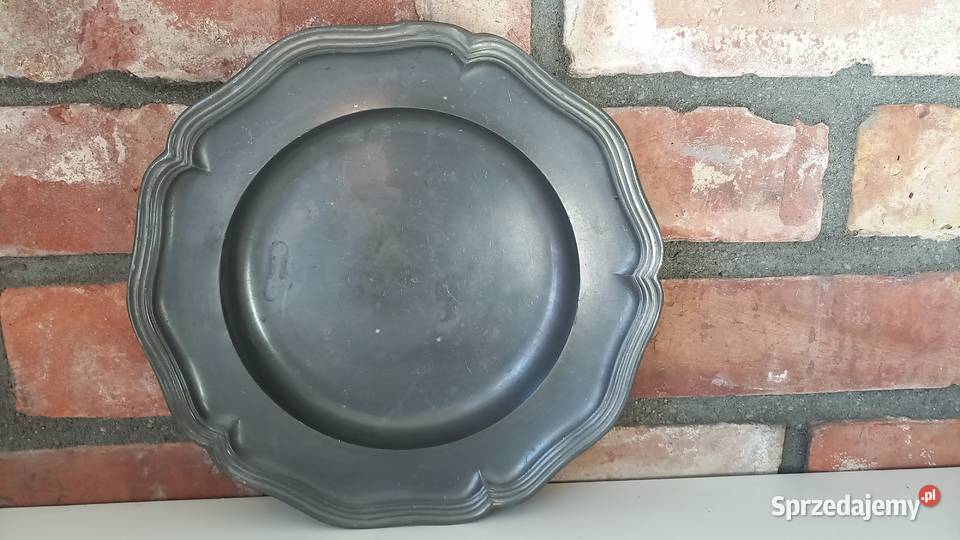 Talerz cynowy z sygnaturą anioła 235 710 zachodniopomorskie