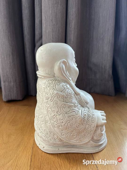 Figurka Buddy gipsowa siedząca PRL Warszawa