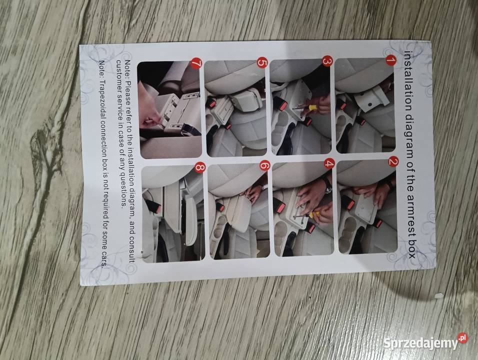 uniwersalny podłokietnik samochodowy ze