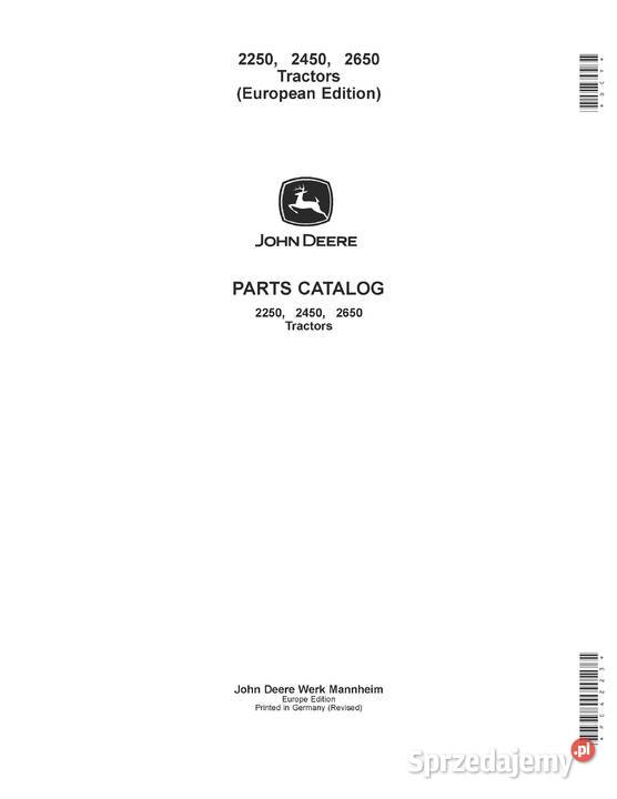 John Deere 920 1020 1620 Instrukcja katalog Pozostałe Szamotuły