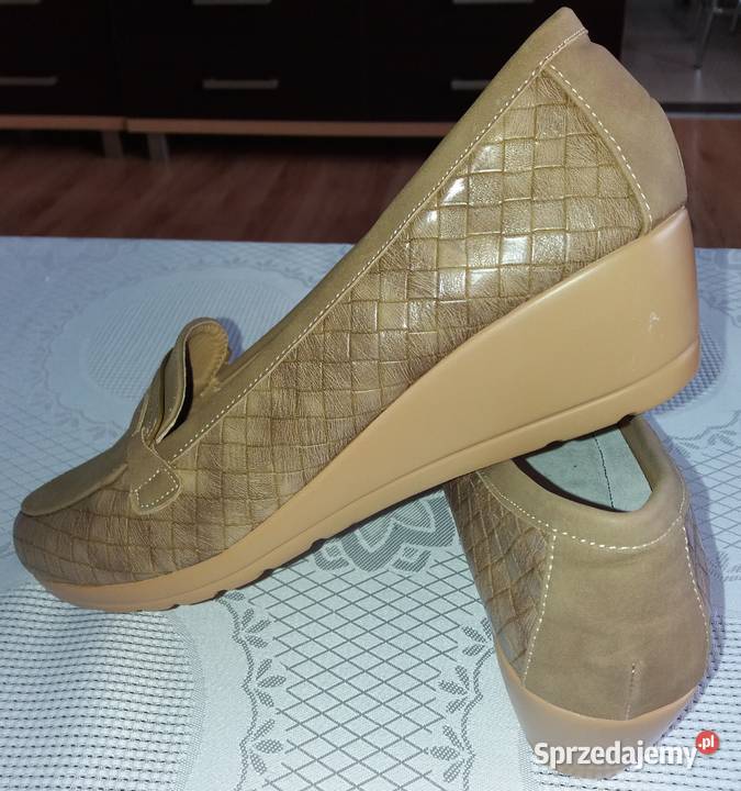 Nienoszone beżowe mokasyny damskie r 40 Elisa inna Gliwice
