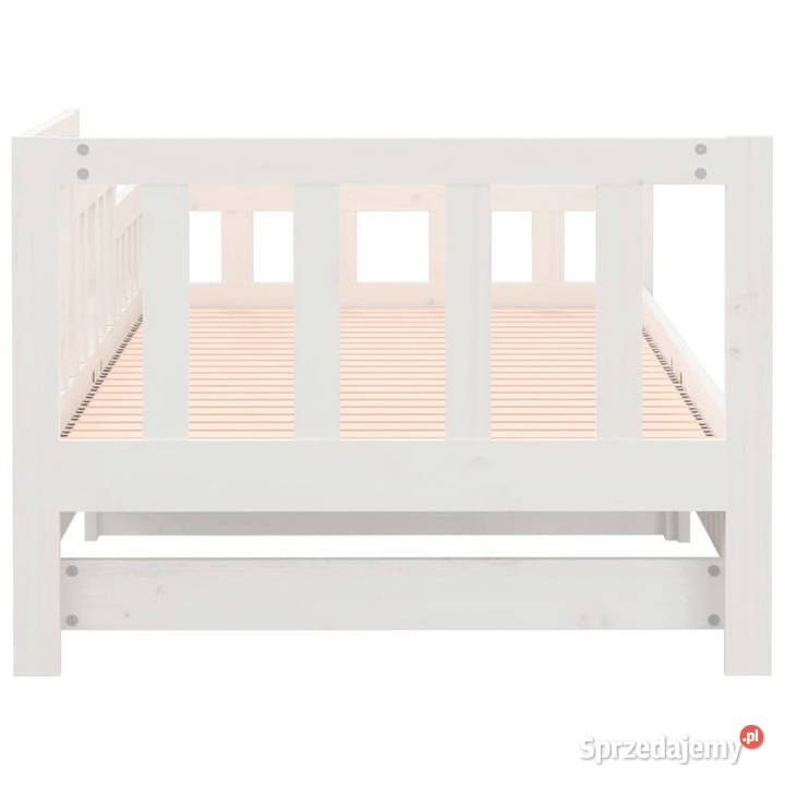 Łóżko rozsuwane białe 2x90x190 lite drewno