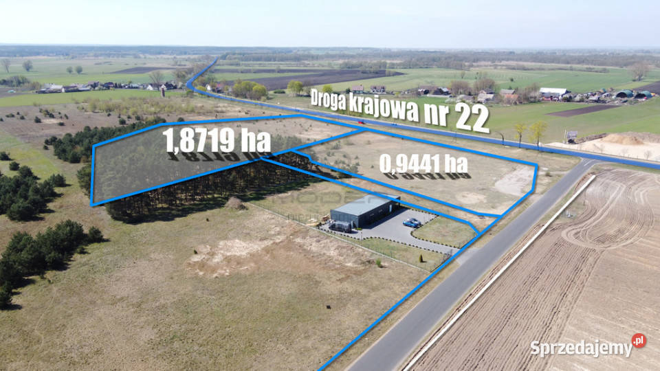 3 ha terenów usługowych DK22 0 Karkoszów