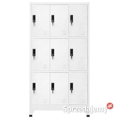 vidaXL Szafka zamykana na klucz biała 90x45x180 Warszawa