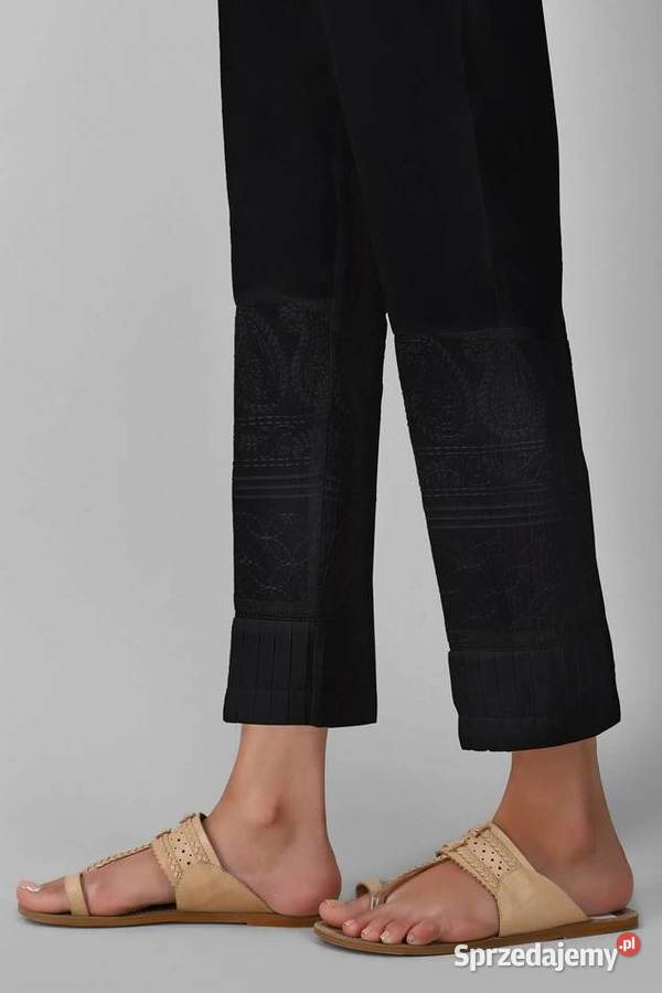 Indyjskie spodnie cygaretki czarne S 36 M 38 Szczecin sprzedam