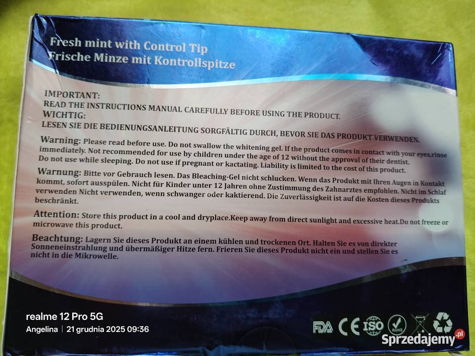 Profesjonalny zestaw do wybielania zębów LED Łódź