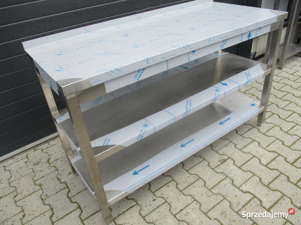 SOLIDNY STÓŁ GASTRONOMICZNY Z DWOMA PÓŁKAMI Ostrów Wielkopolski