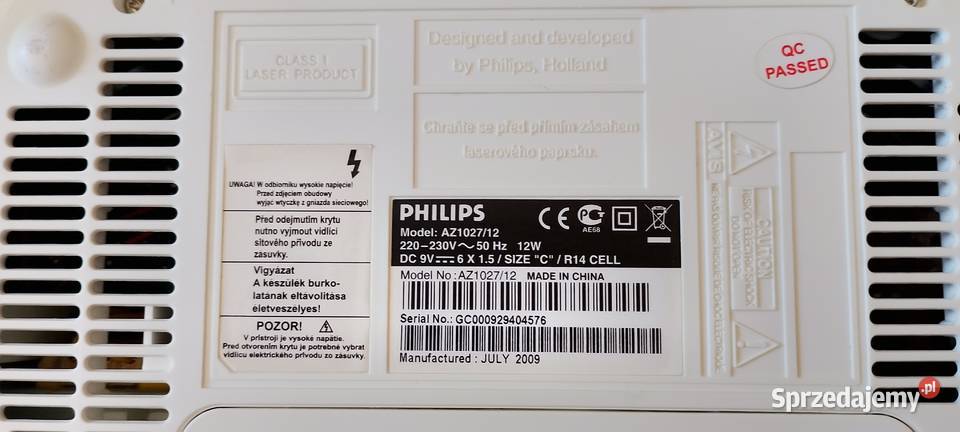 Kultowy Boombox Philips AZ1027 CD Kasety Radio kujawsko-pomorskie